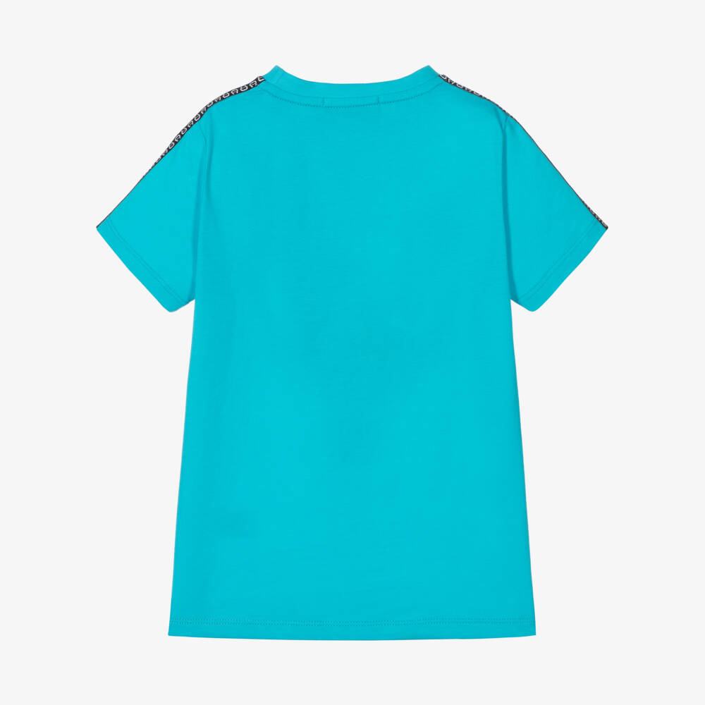 AIGNER-Голубая хлопковая футболка | Childrensalon Outlet