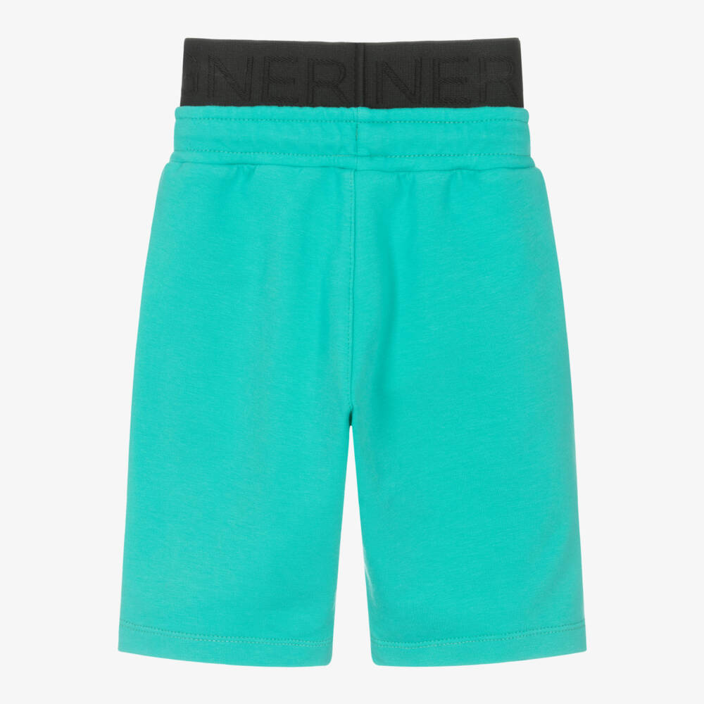 AIGNER-Boys Turquoise Cotton Jersey Shorts | Childrensalon Outlet