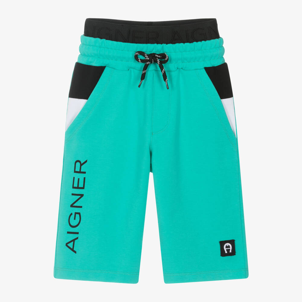 AIGNER-Шорты из бирюзового трикотажа для мальчиков | Childrensalon Outlet
