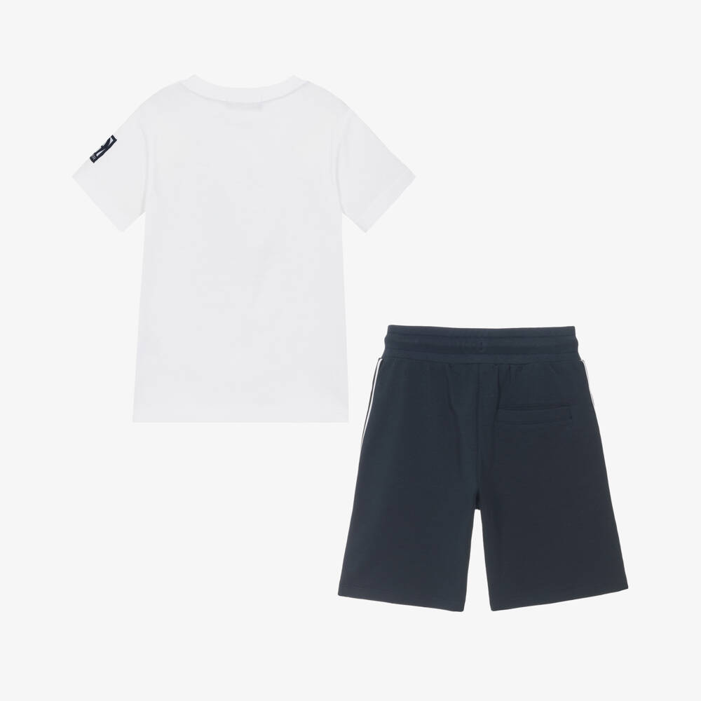 AIGNER-Комплект из двухцветного хлопкового трикотажа для мальчиков | Childrensalon Outlet