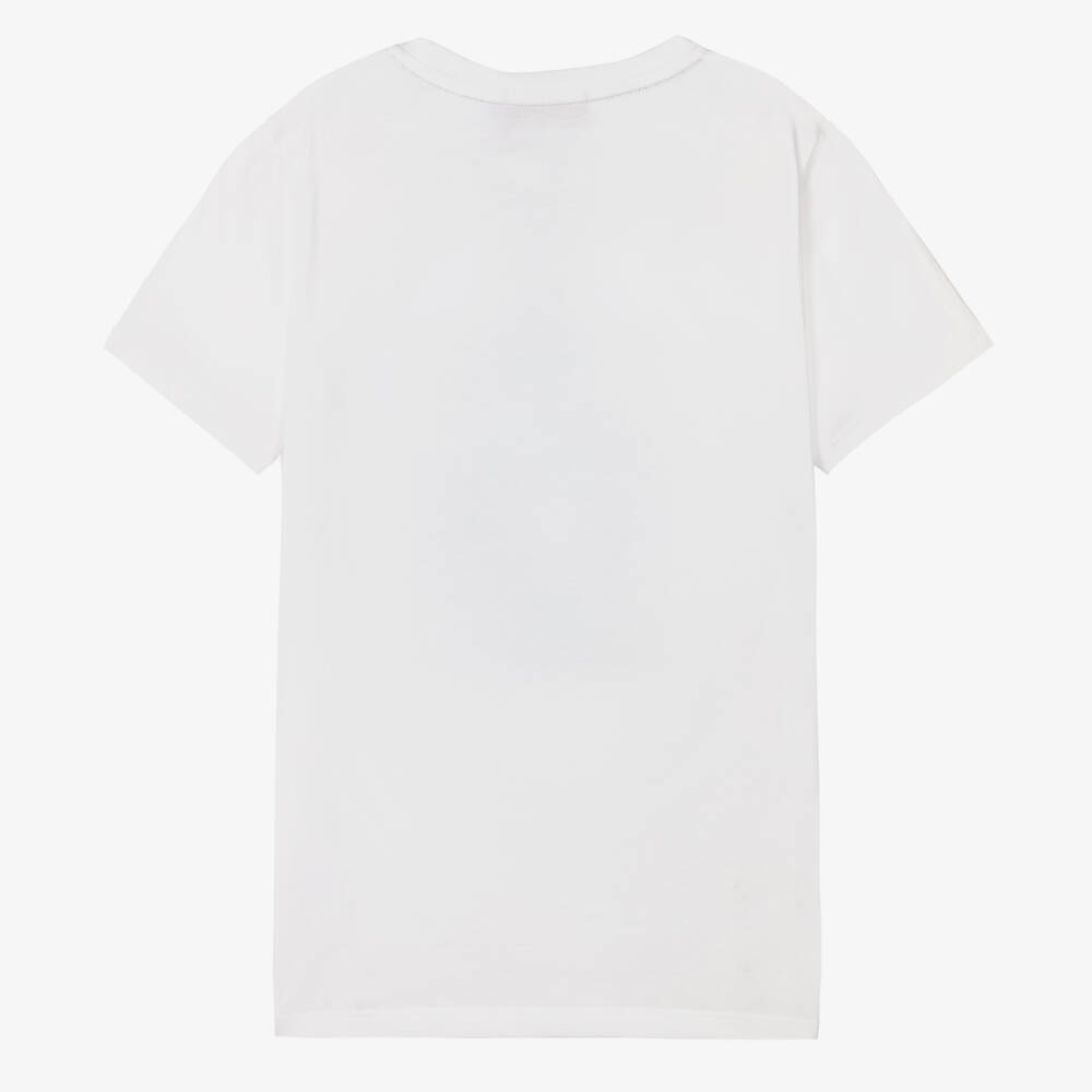 AIGNER-Boys White Box Logo T-Shirt | Childrensalon Outlet
