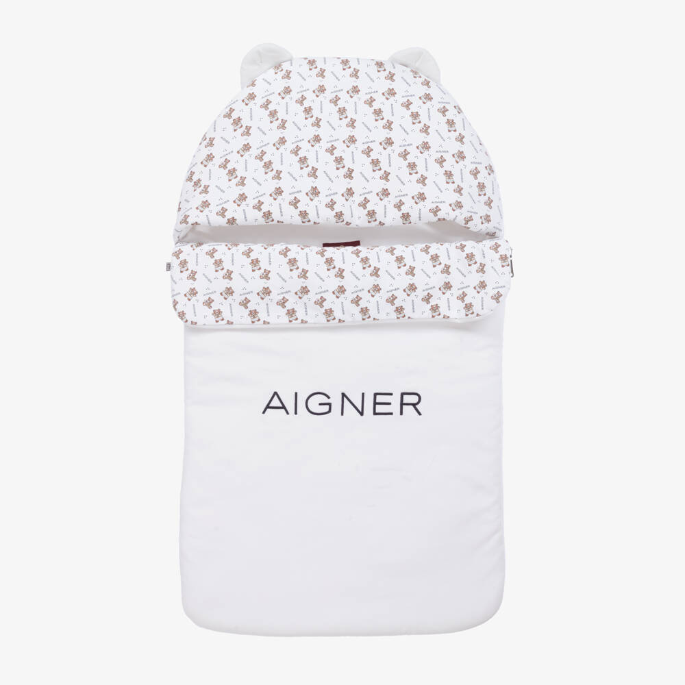 AIGNER-Boys White Cotton Bear Nest | Childrensalon Outlet