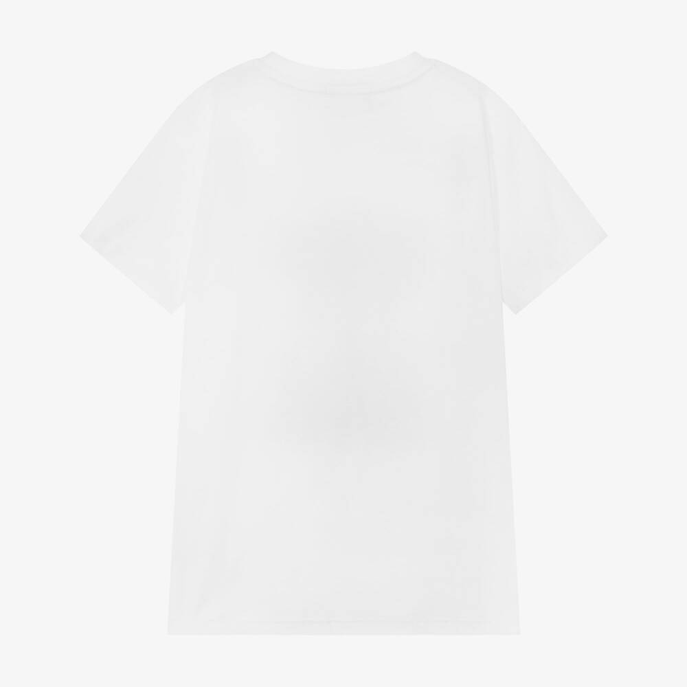 AIGNER-Boys White Cotton Logo T-Shirt | Childrensalon Outlet