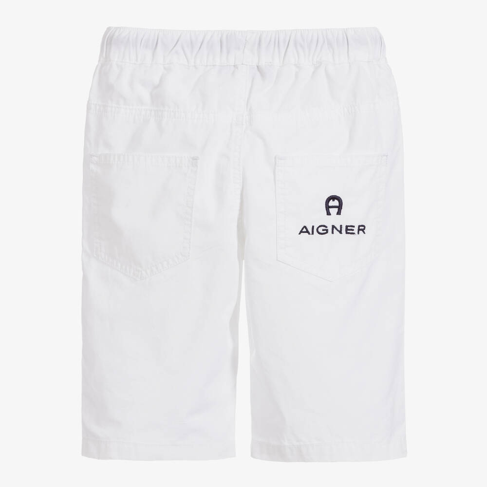 White cotton shorts for men outlet