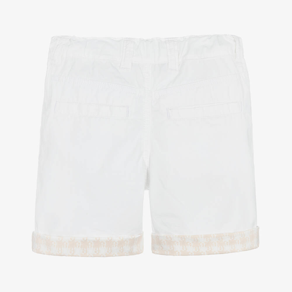 AIGNER-شورت قطن لون أبيض للأولاد | Childrensalon Outlet