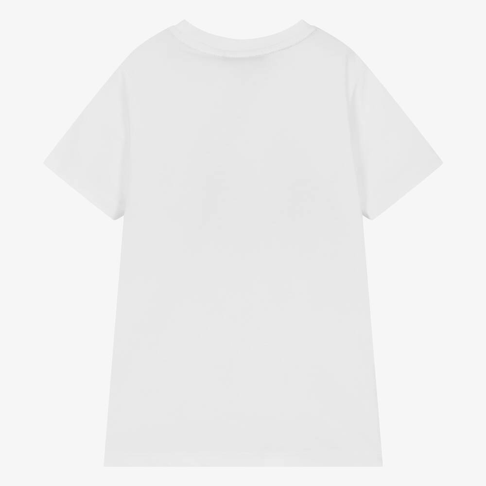 AIGNER-Белая хлопковая футболка с полосами для мальчиков | Childrensalon Outlet