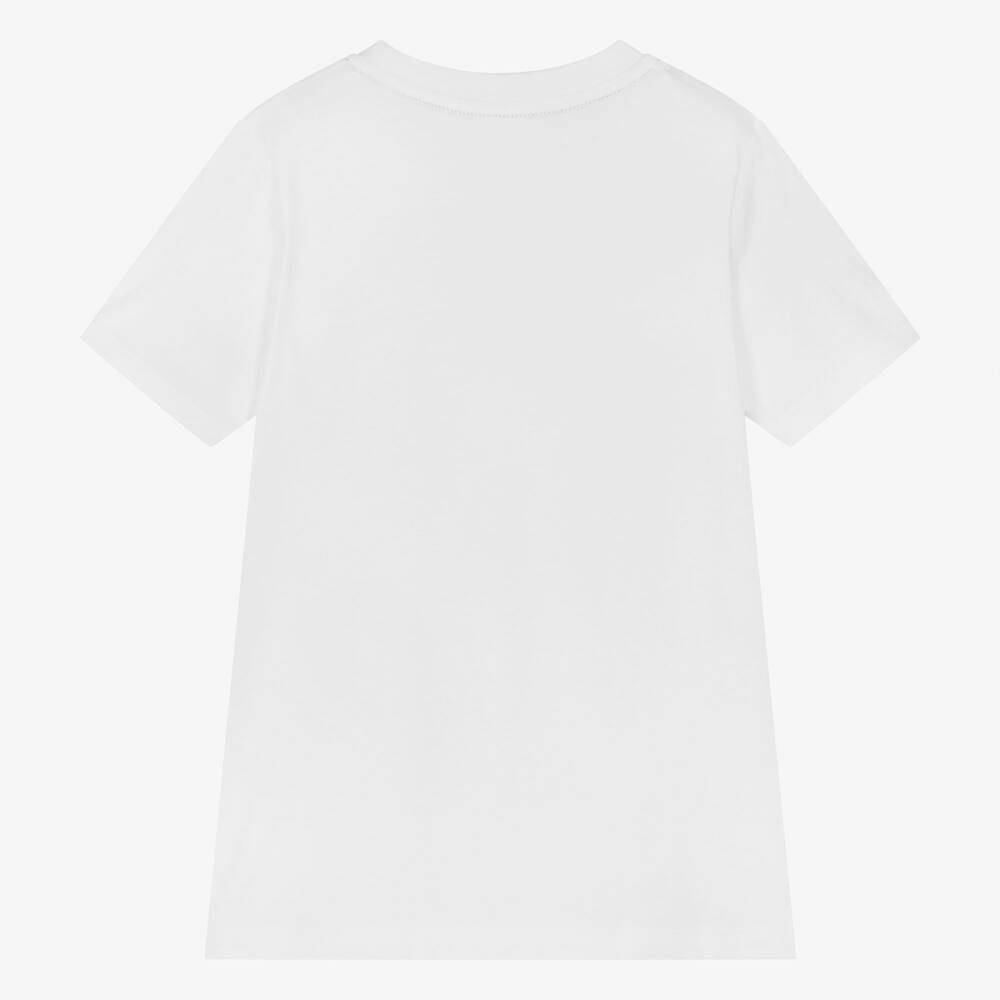 AIGNER-Boys White Cotton T-Shirt | Childrensalon Outlet