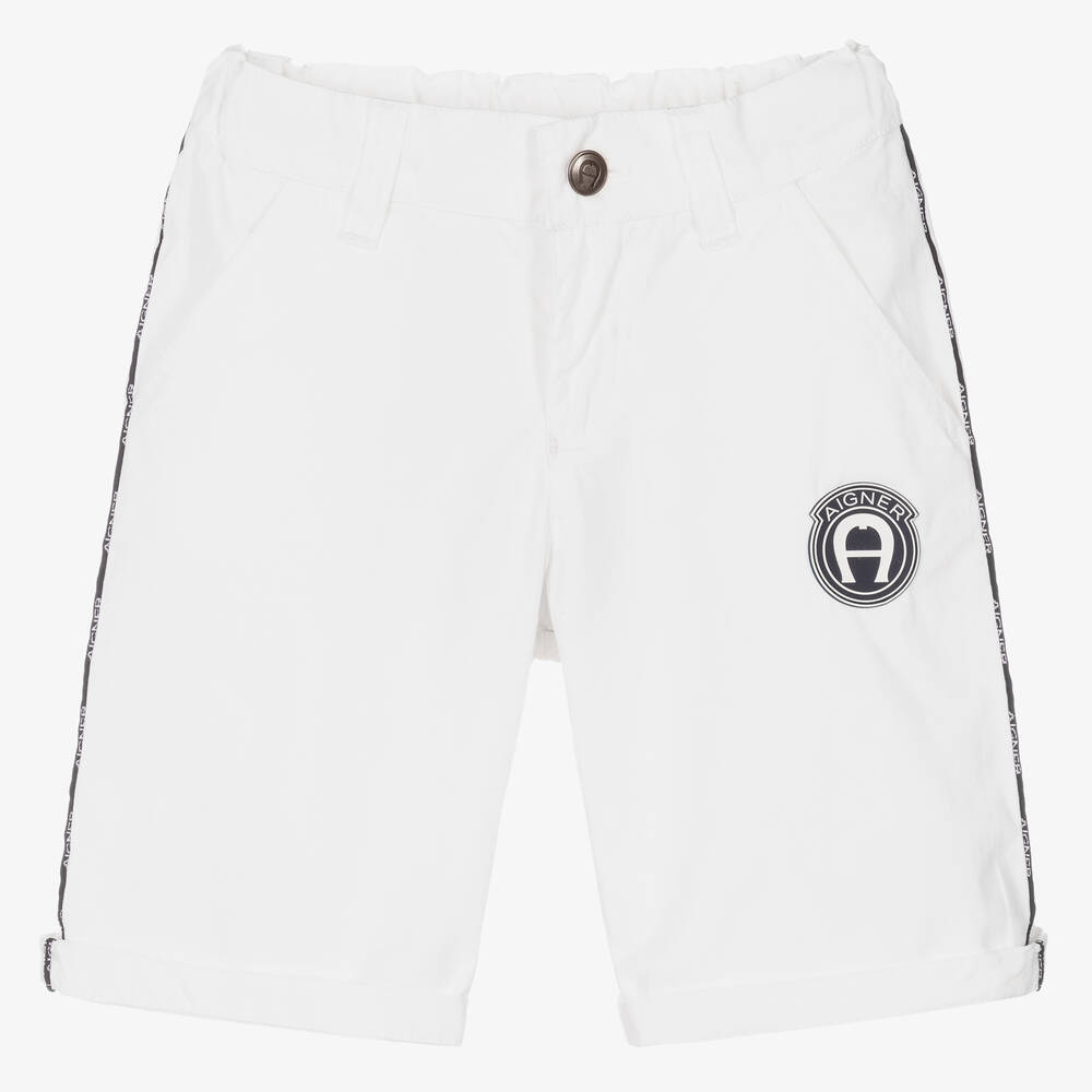 AIGNER - Short chino blanc Garçon | Childrensalon