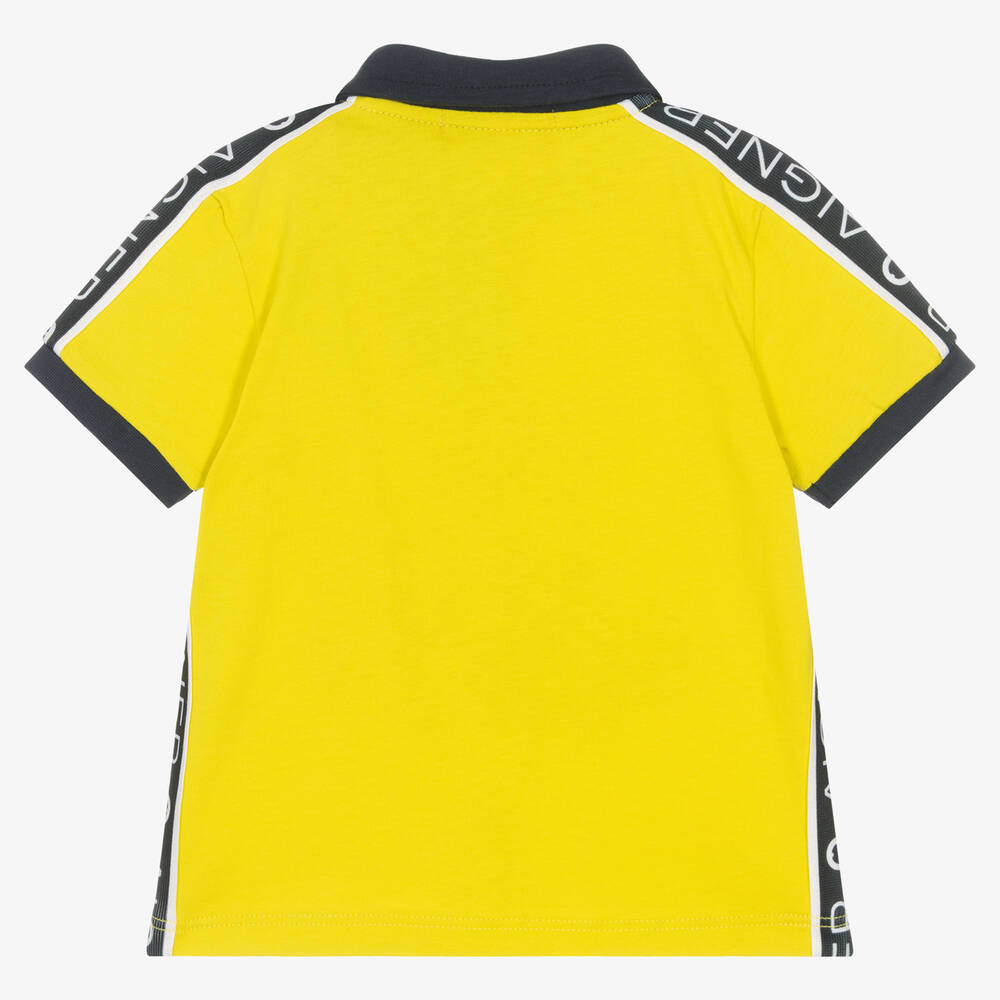 AIGNER-Boys Yellow Cotton Logo Polo Shirt | Childrensalon Outlet