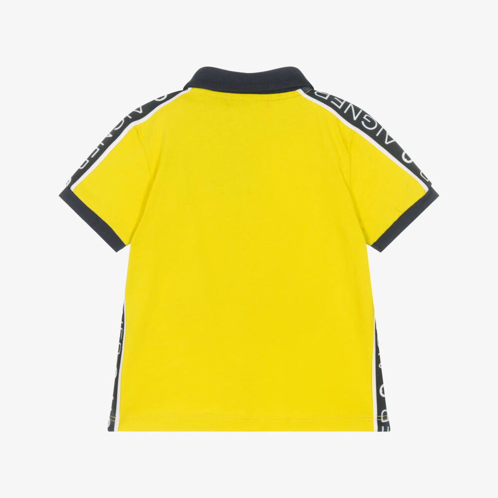 AIGNER-Boys Yellow Cotton Logo Polo Shirt | Childrensalon Outlet