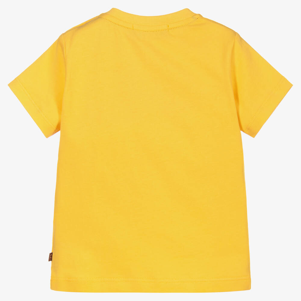 AIGNER-تيشيرت قطني أصفر للأولاد بشعار | Childrensalon Outlet
