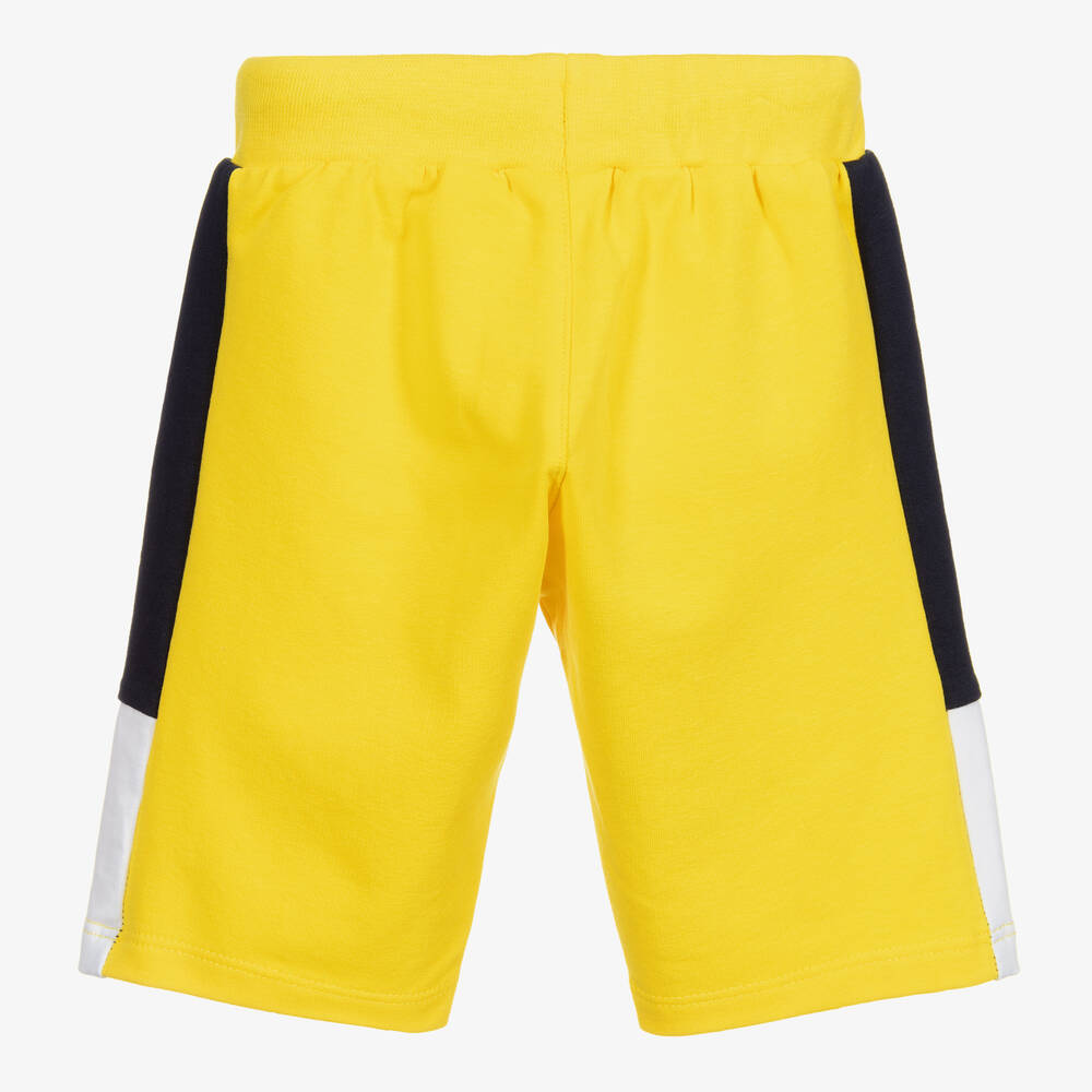 اقنر-شورت قطن جيرسي لون أصفر، كحلي و أبيض | Childrensalon Outlet