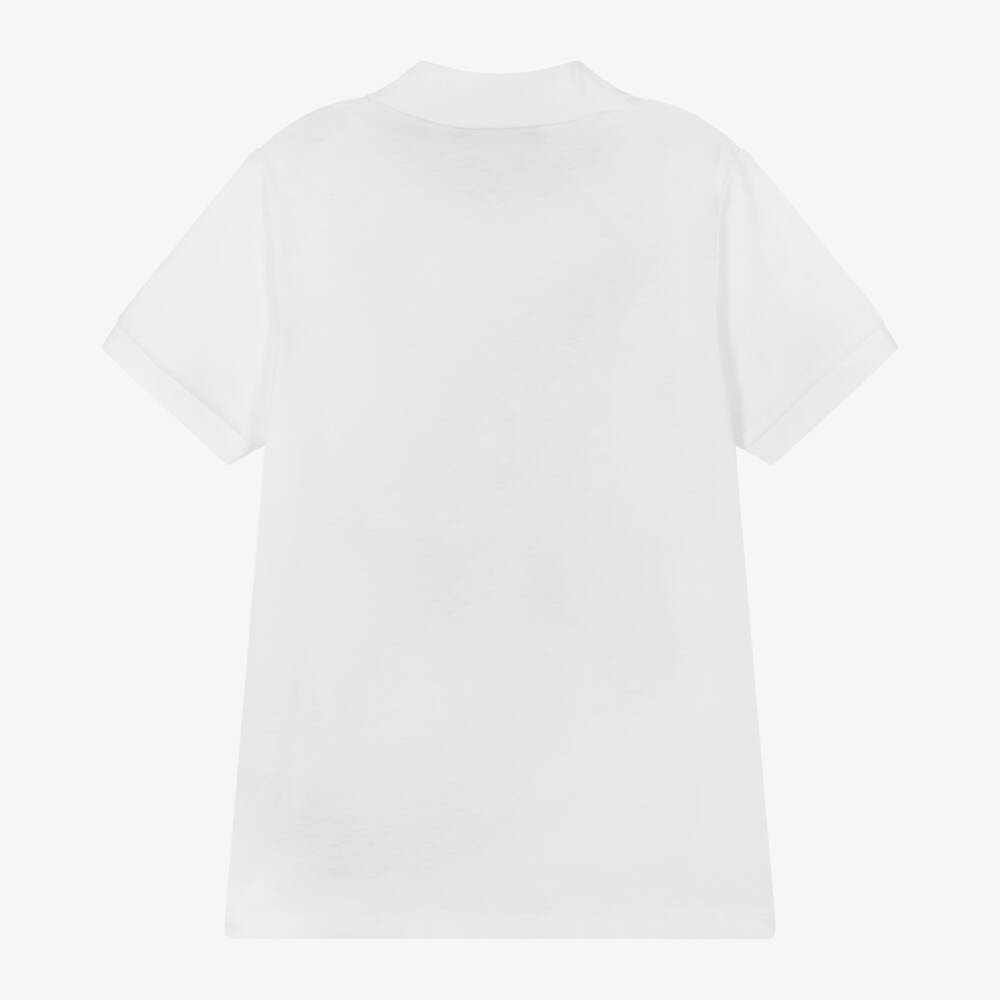 AIGNER-Мужская рубашка поло из чистого белого хлопка | Childrensalon Outlet