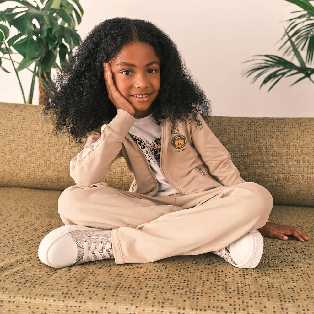 Girls cotton tracksuit store