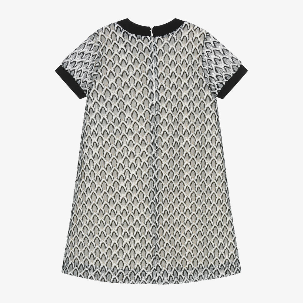 AIGNER-Girls Black Crochet Lace Dress | Childrensalon Outlet