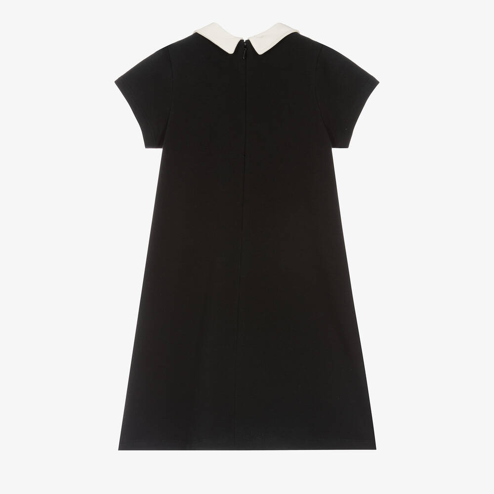 Kids black dress white collar store