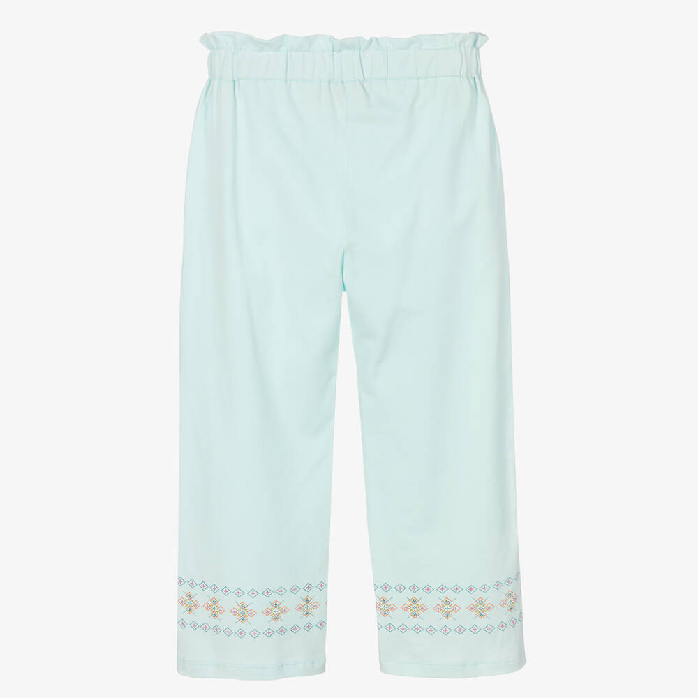 AIGNER-بنطلون قطن جيرسي لون أزرق للبنات | Childrensalon Outlet