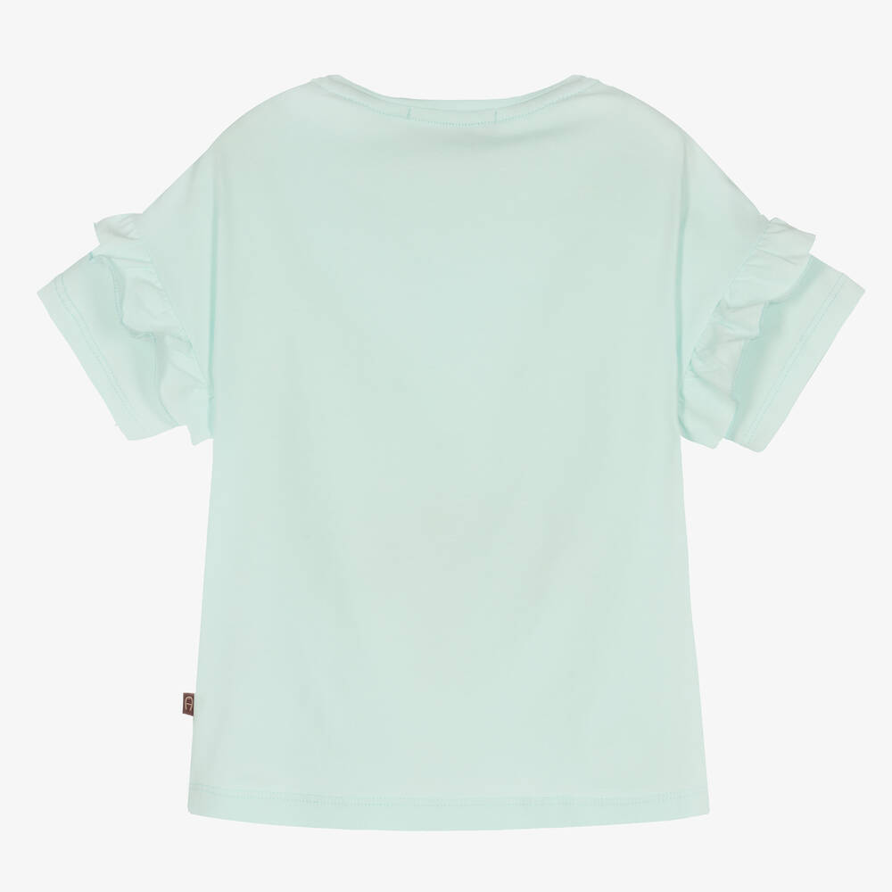 AIGNER-Голубая футболка со слонятами | Childrensalon Outlet