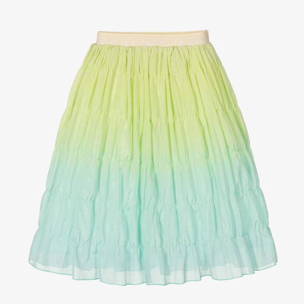 AIGNER - Girls Blue & Green Ombré Skirt  | Childrensalon