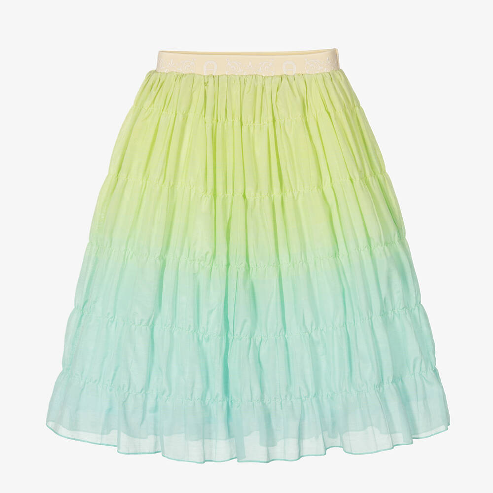 AIGNER-Girls Blue & Green Ombré Skirt  | Childrensalon Outlet