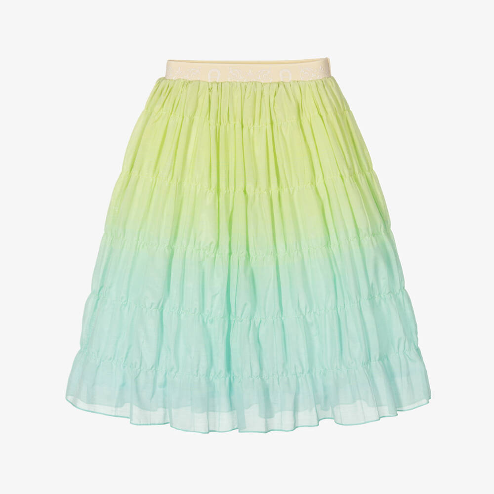 AIGNER-Girls Blue & Green Ombré Skirt  | Childrensalon Outlet