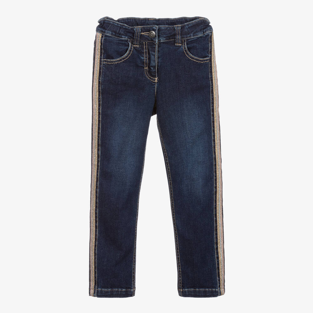 AIGNER - Girls Blue Stretch Denim Jeans | Childrensalon