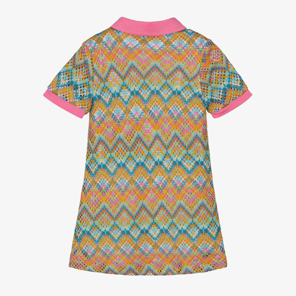 AIGNER-Girls Blush Chevron Lace Dress | Childrensalon Outlet