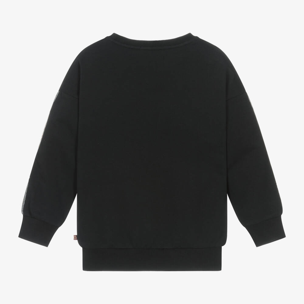 AIGNER-Girls Charcoal Logo Jersey Top | Childrensalon Outlet