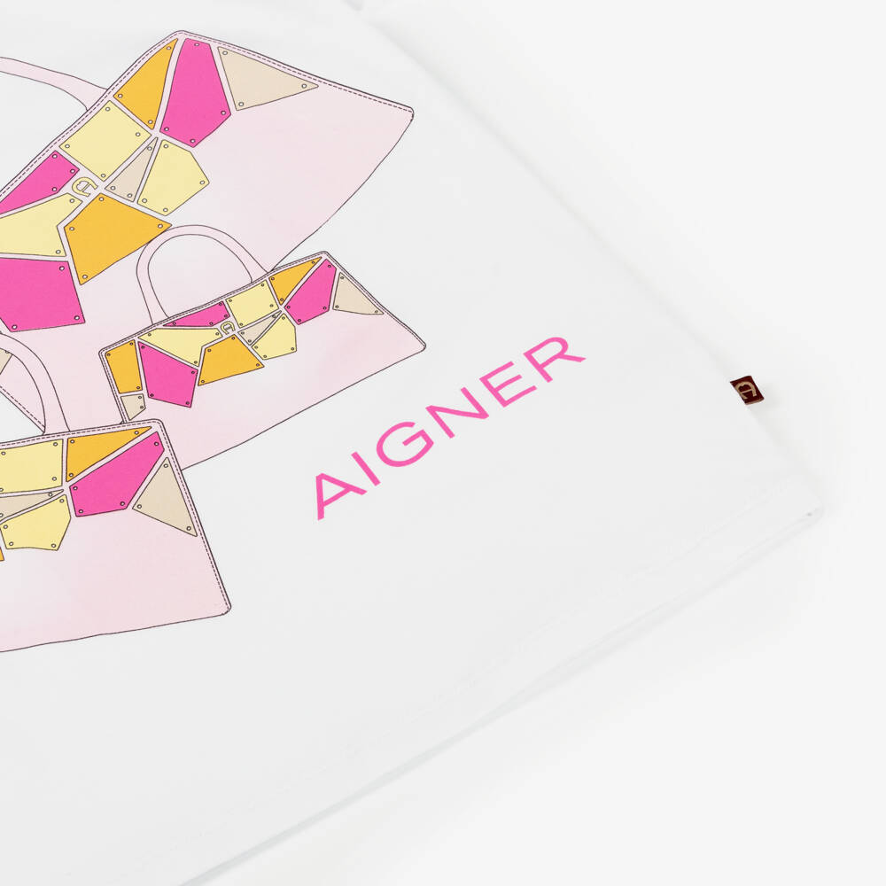 AIGNER-Girls Cotton Tee with Bag Graphic | Childrensalon Outlet