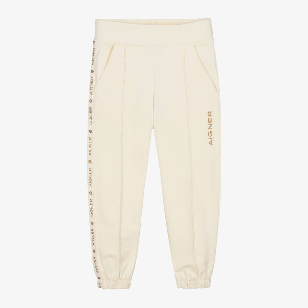 AIGNER-Girls Creamy Cotton Trousers | Childrensalon Outlet