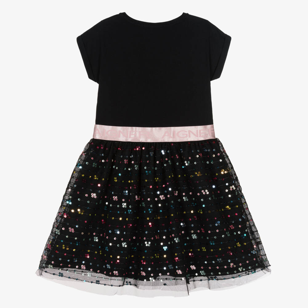 AIGNER-Girls Elegant Black Tulle Dress | Childrensalon Outlet