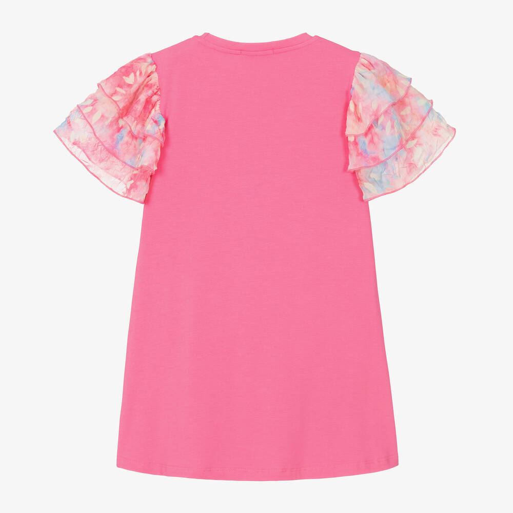 AIGNER-Girls Fuchsia Pink & Pastel Cotton Dress | Childrensalon Outlet