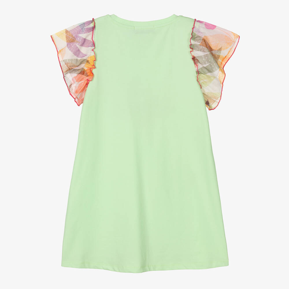 AIGNER-Girls Green Cotton Crossbody Bag Dress | Childrensalon Outlet