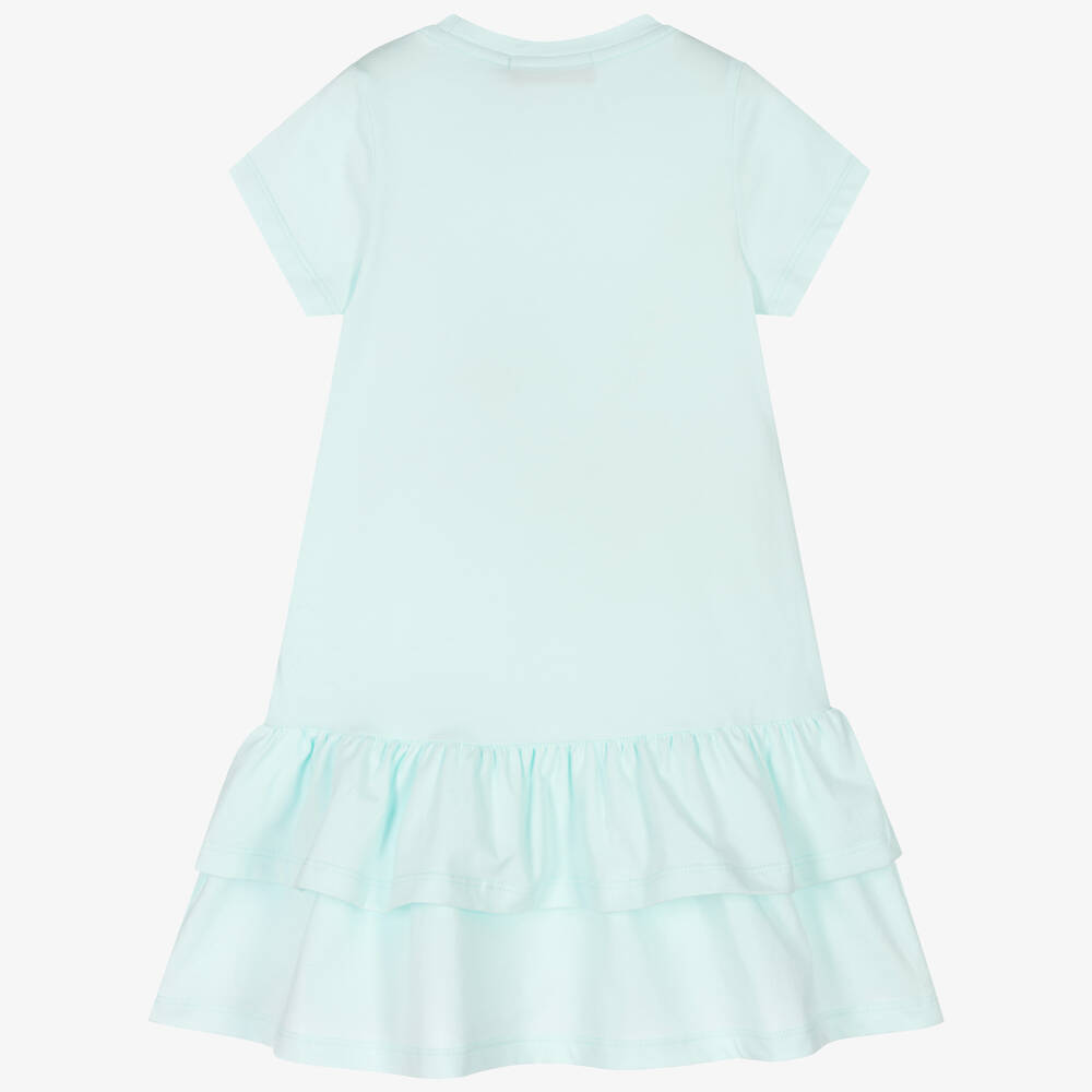AIGNER-Girls Green Cotton Dress | Childrensalon Outlet