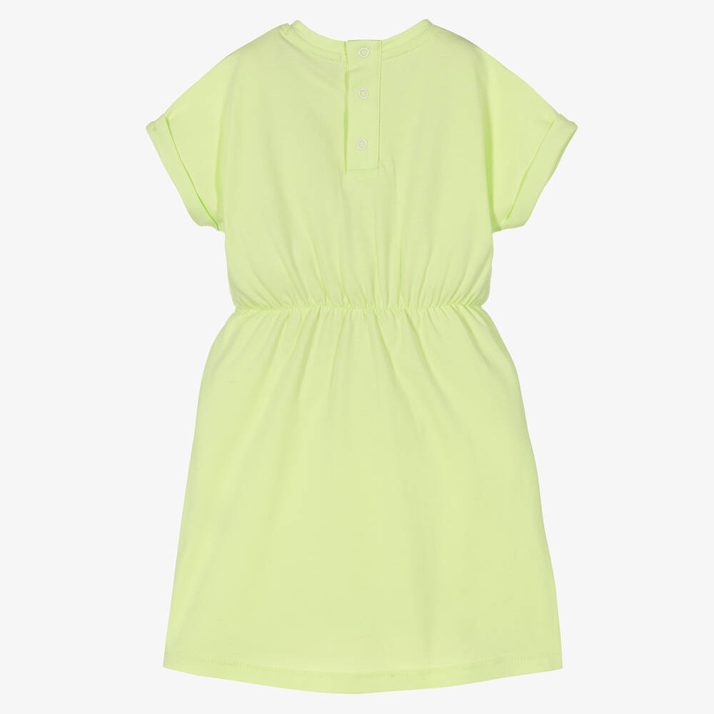AIGNER-Girls Green Cotton Logo Dress | Childrensalon Outlet