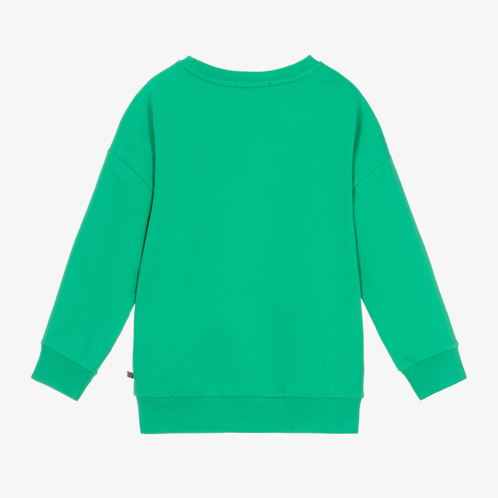 AIGNER-Зеленый хлопковый свитшот для девочек | Childrensalon Outlet