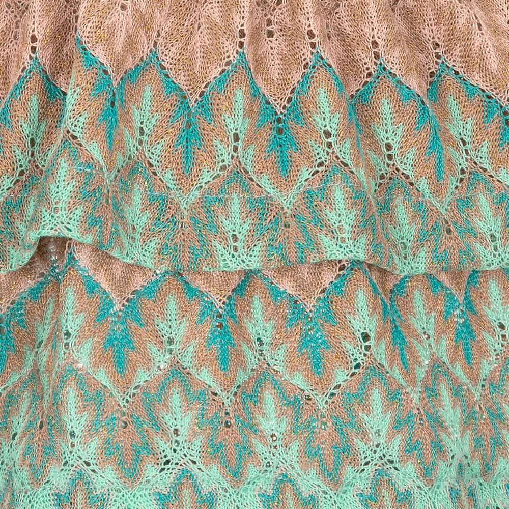 AIGNER-Girls Green Cotton Tiered Dress | Childrensalon Outlet