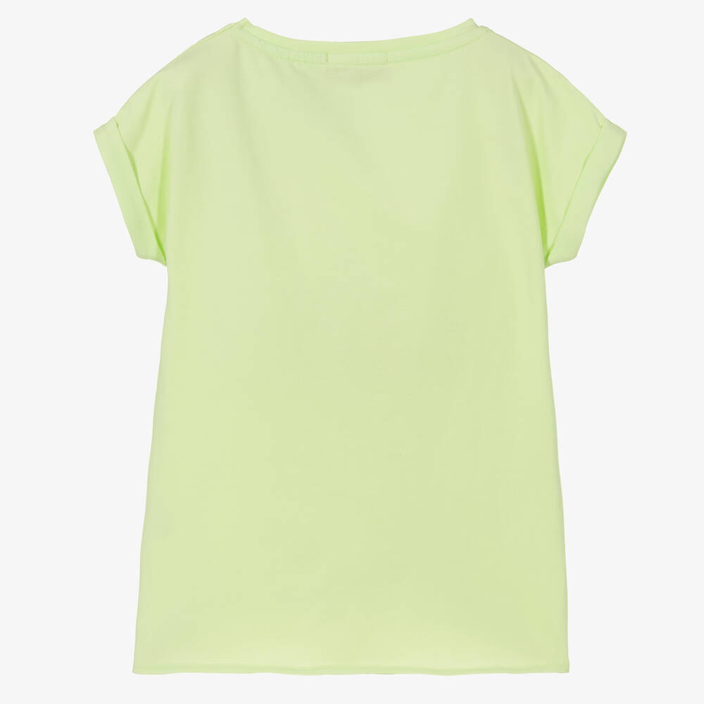 AIGNER-Зеленая футболка с акварельным логотипом | Childrensalon Outlet