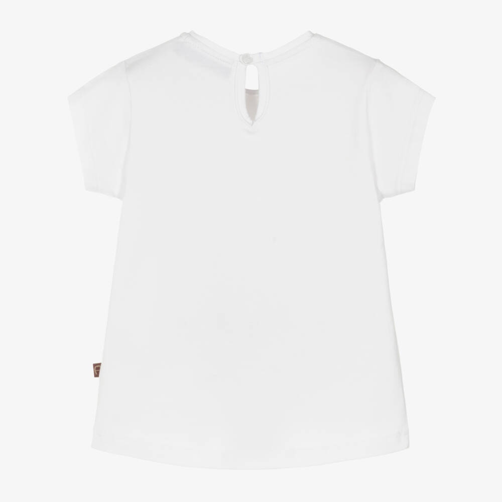 AIGNER-تيشيرت أبيض بطبعة حقيبة للبنات | Childrensalon Outlet