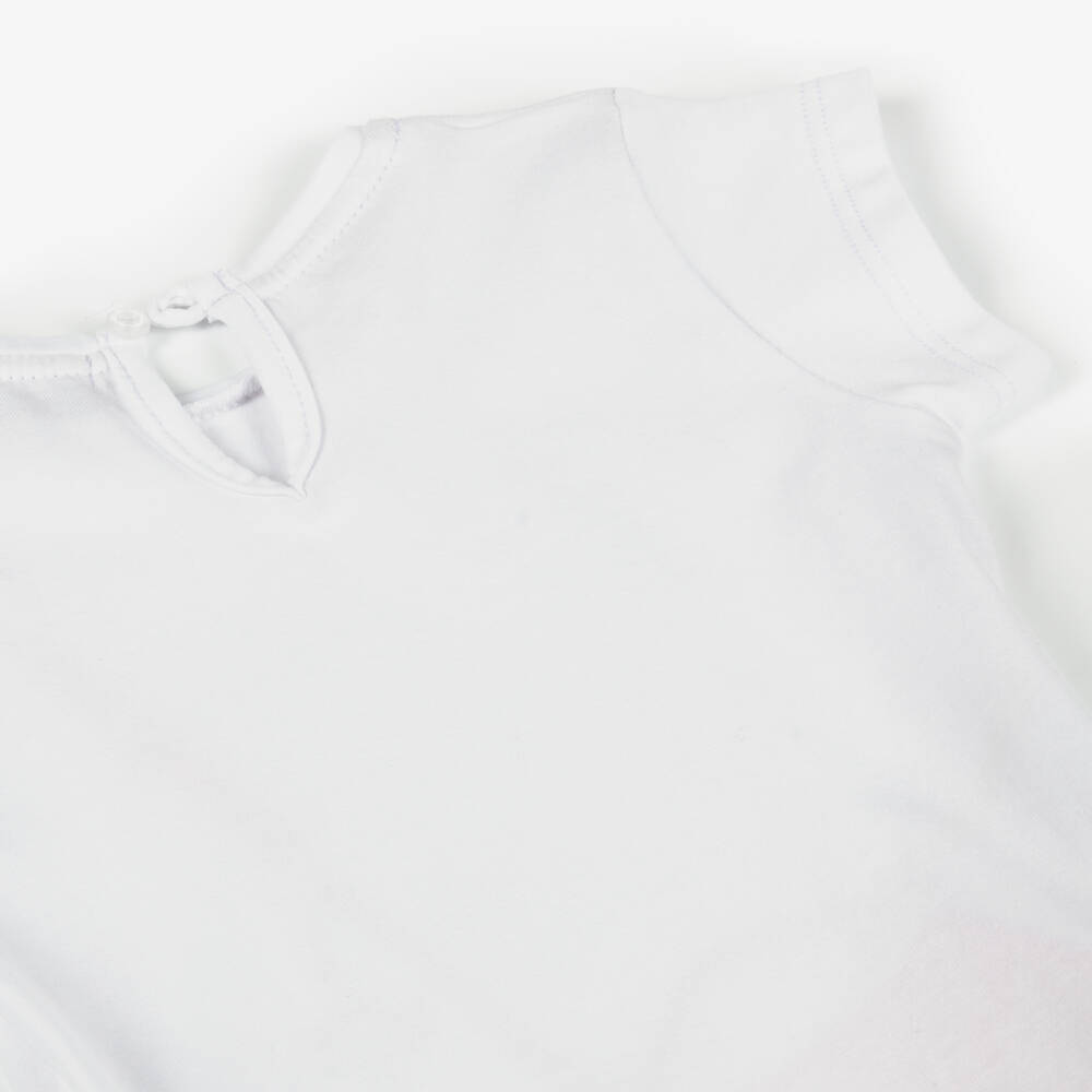 AIGNER-تيشيرت أبيض بطبعة حقيبة للبنات | Childrensalon Outlet