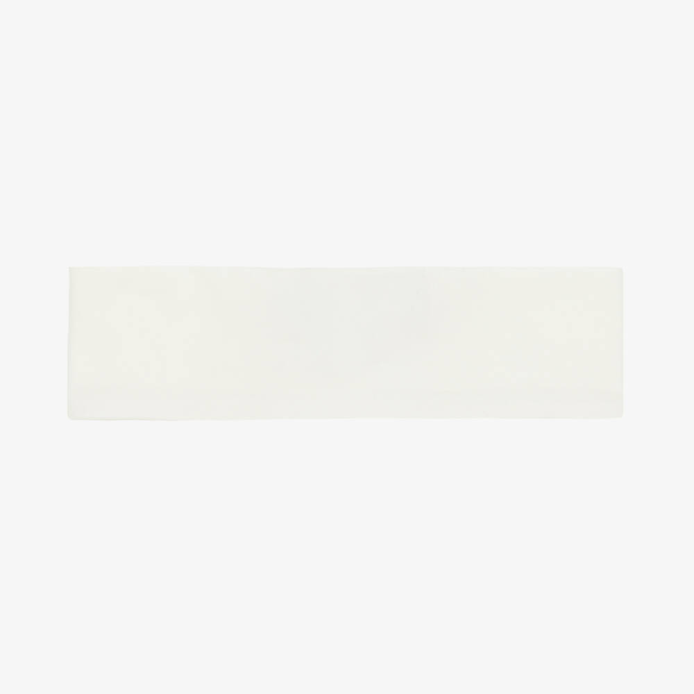 AIGNER-Girls' Ivory Cotton Bow Hairband | Childrensalon Outlet