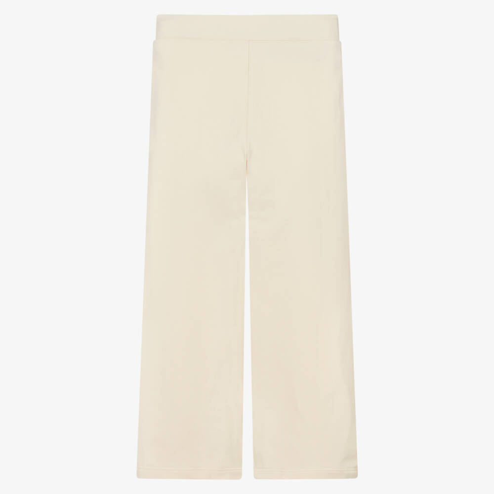 AIGNER-Girls Ivory Cotton Jersey Wide-Leg Trousers | Childrensalon Outlet