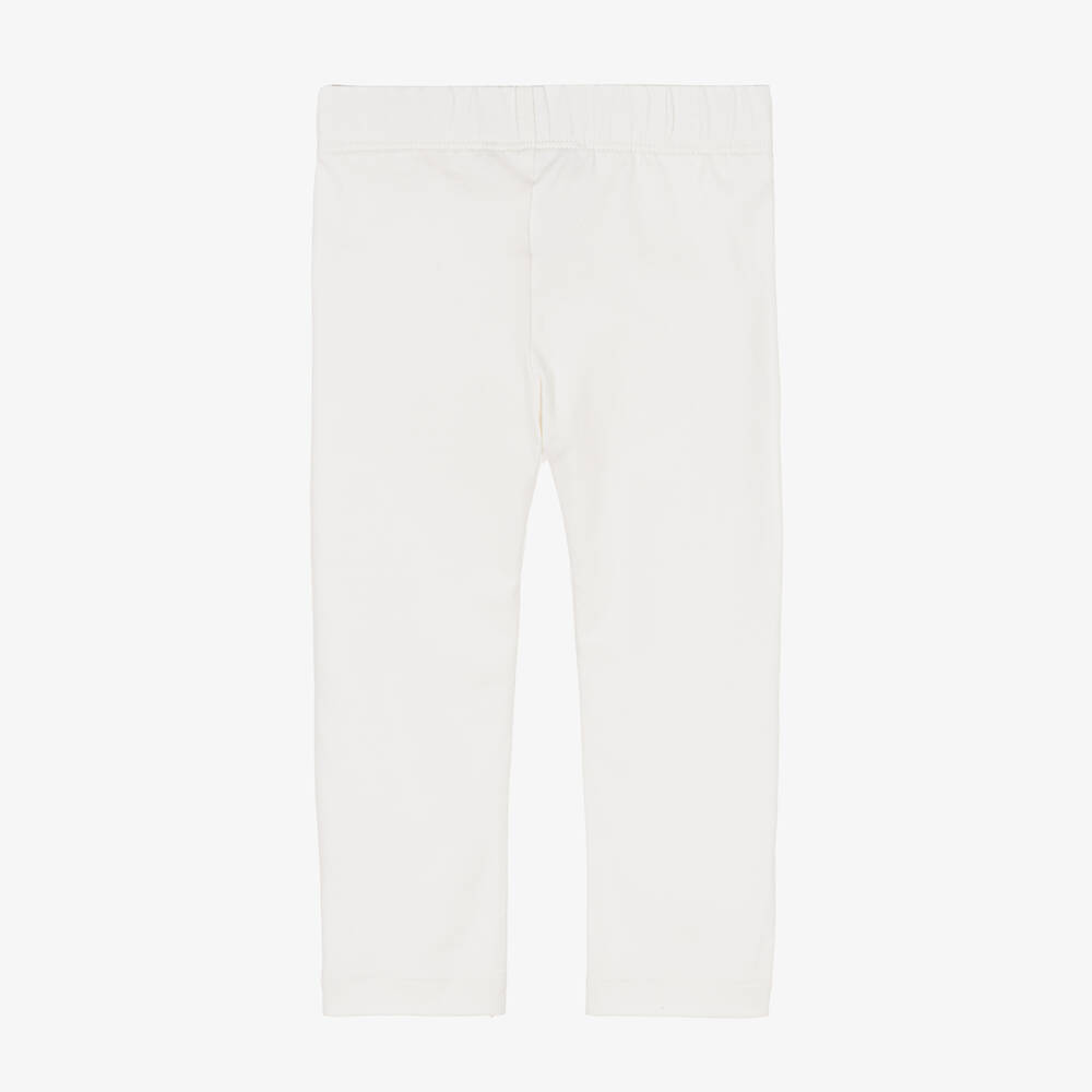 AIGNER-Girls Ivory Cotton Leggings | Childrensalon Outlet