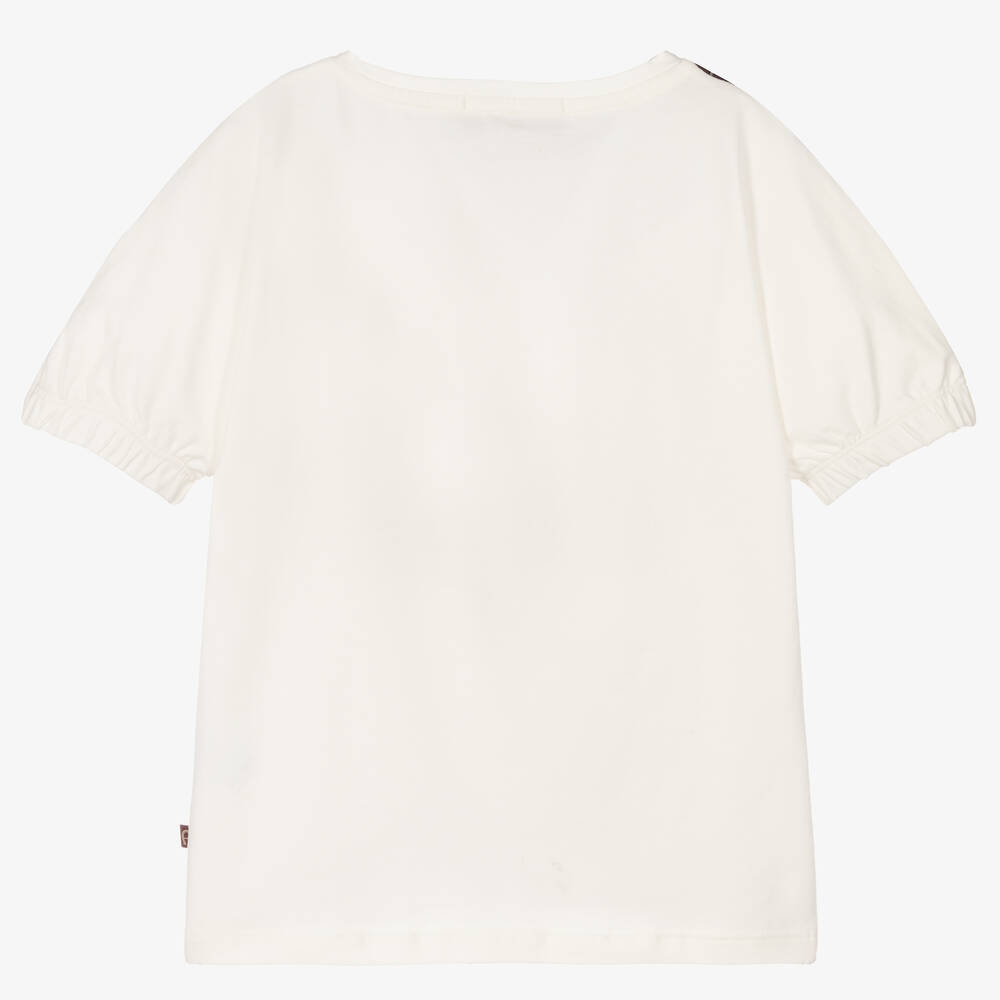 AIGNER-تيشيرت قطن جيرسي لون عاجي للبنات | Childrensalon Outlet