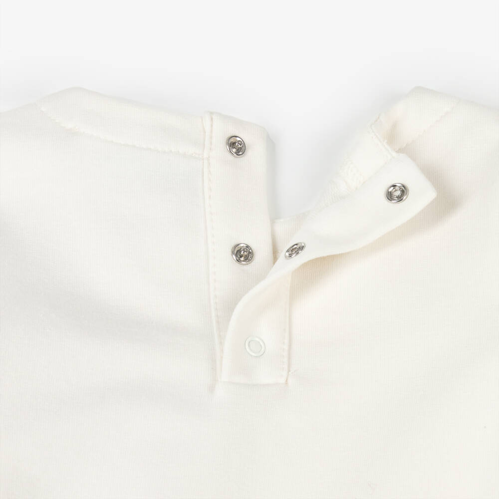 AIGNER-Girls Ivory Cotton & Pink Bag Print Dress | Childrensalon Outlet