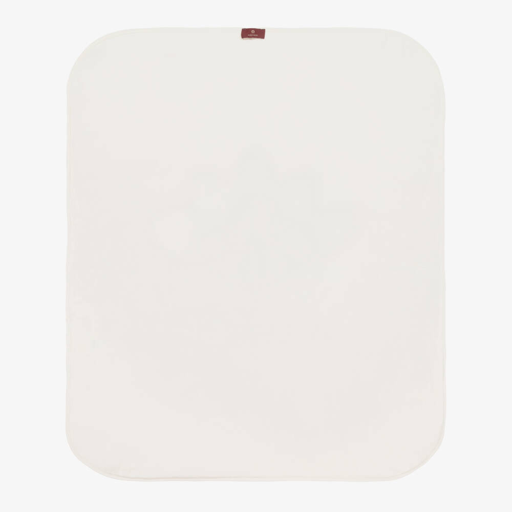 AIGNER-Girls Ivory Floral Gold Accent Blanket | Childrensalon Outlet