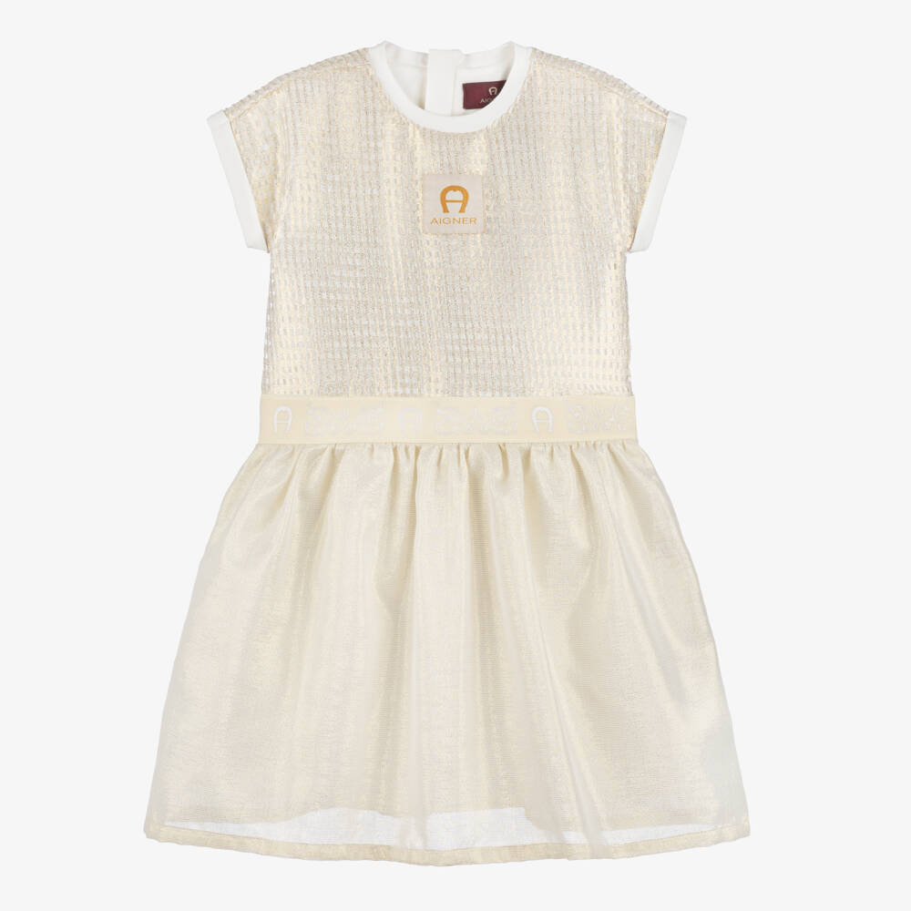 AIGNER-Кремовое платье для девочек | Childrensalon Outlet
