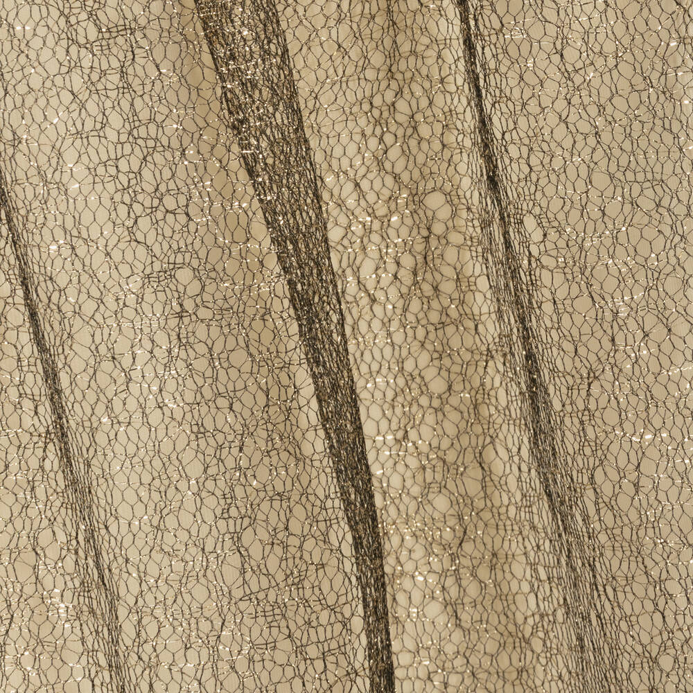 AIGNER-فستان قطن جيرسي وتول لون عاجي وذهبي | Childrensalon Outlet