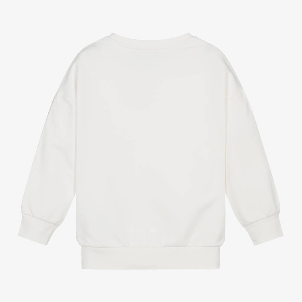 AIGNER-سويتشيرت قطن لون عاجي للبنات | Childrensalon Outlet