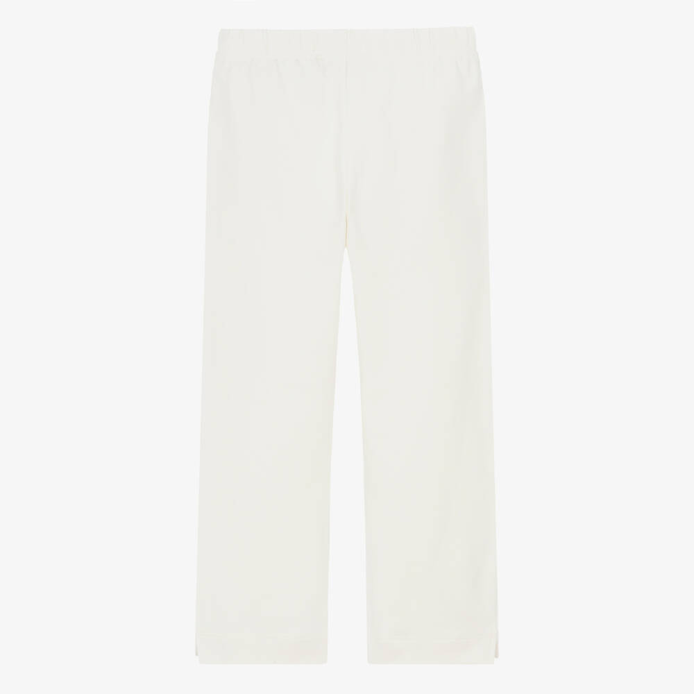 AIGNER-Girls Ivory Knit Cotton Trousers | Childrensalon Outlet